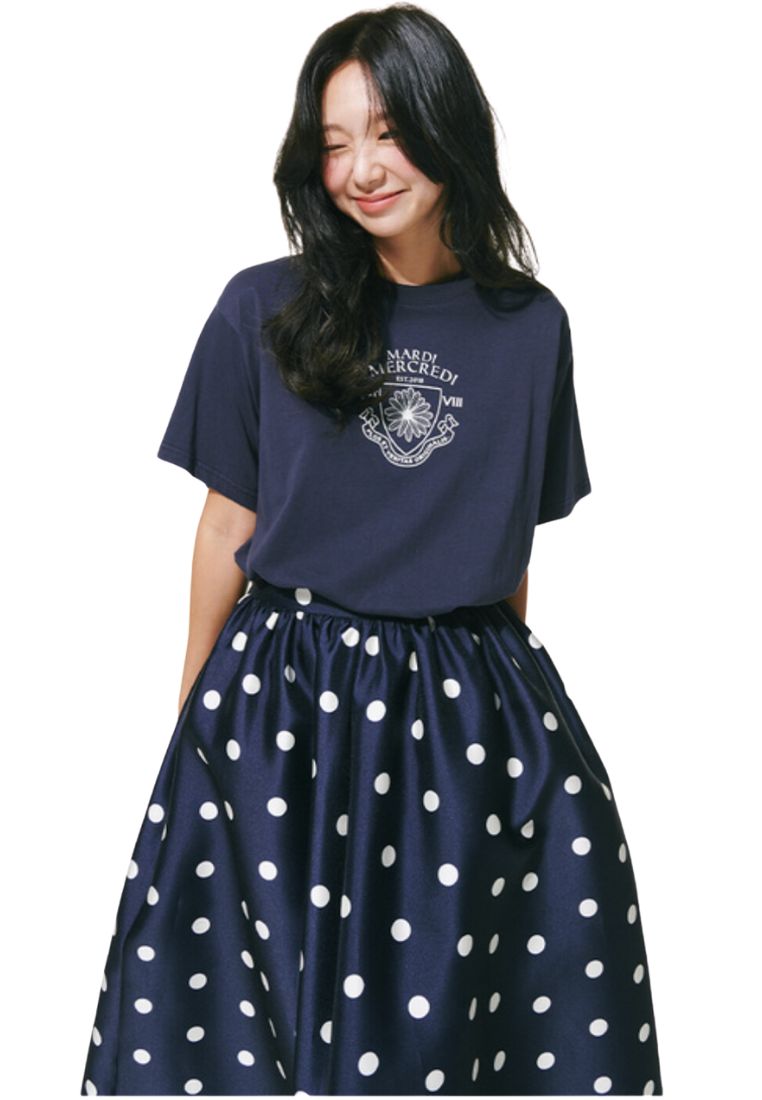 TShirt Alumni Small Emblem Navy Ivory