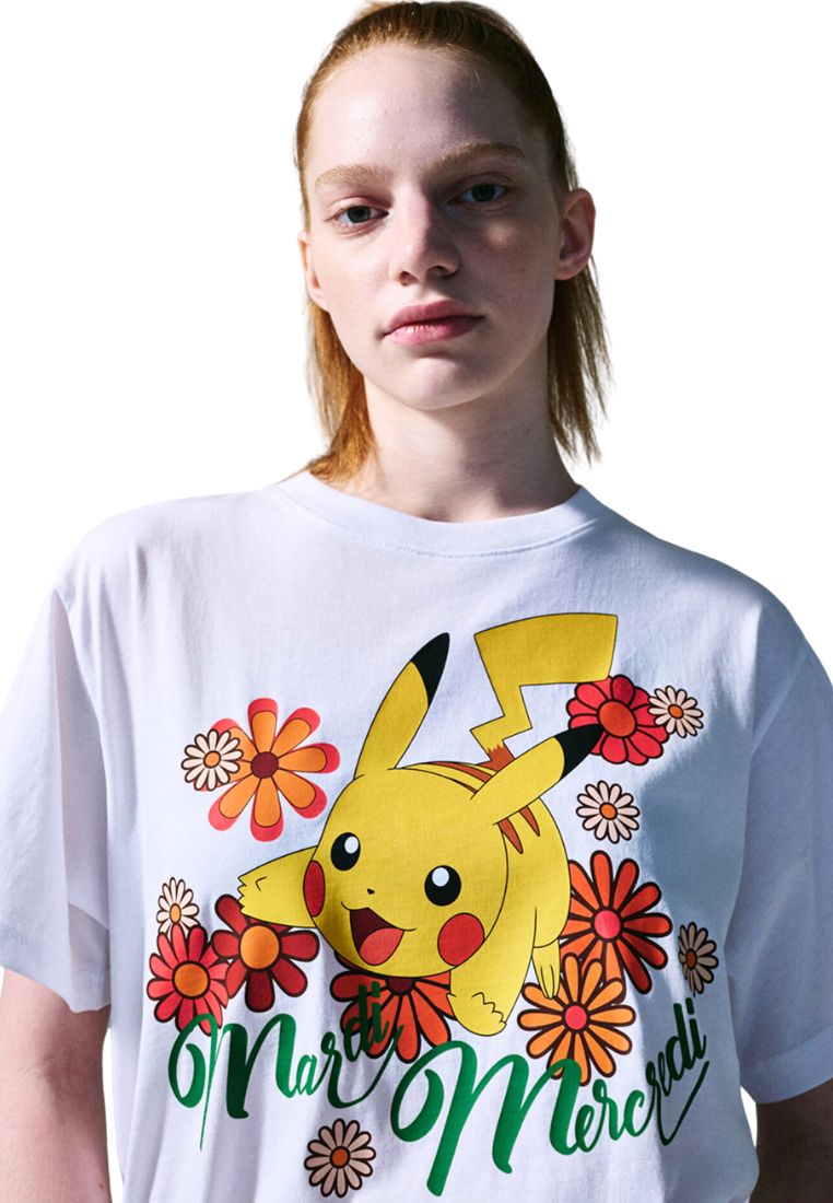 Tshirt Blossom Pikachu White