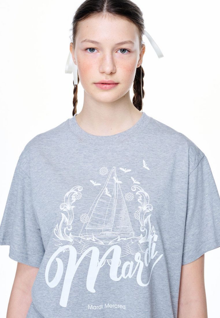 Tshirt Bon Voyage Grey White