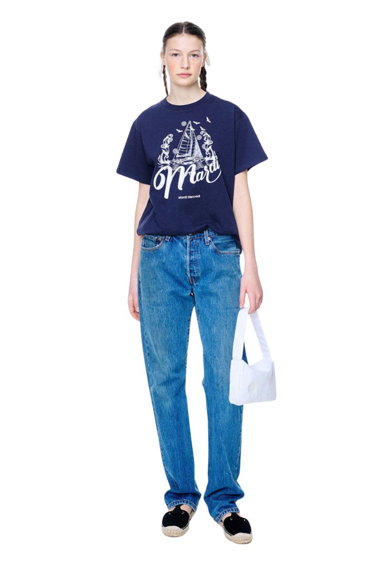 Tshirt Bon Voyage Navy White