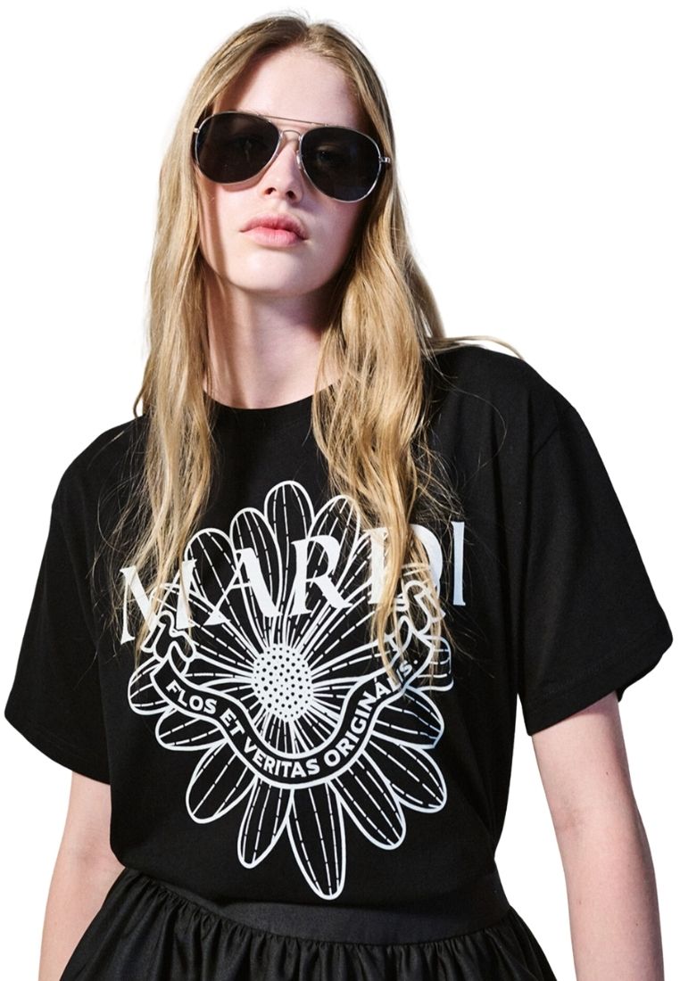 Tshirt Flower Mardi Alumni Black Ivory