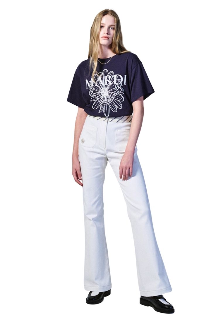 Tshirt Flower Mardi Alumni Navy White