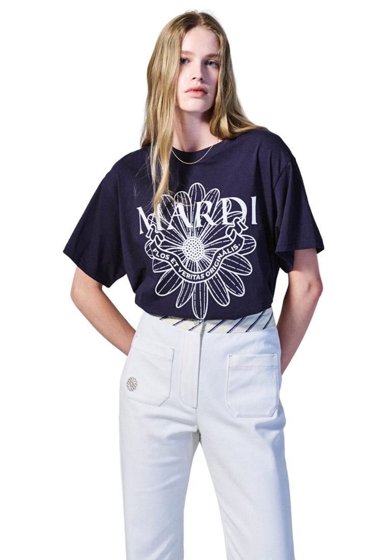 Tshirt Flower Mardi Alumni Navy White