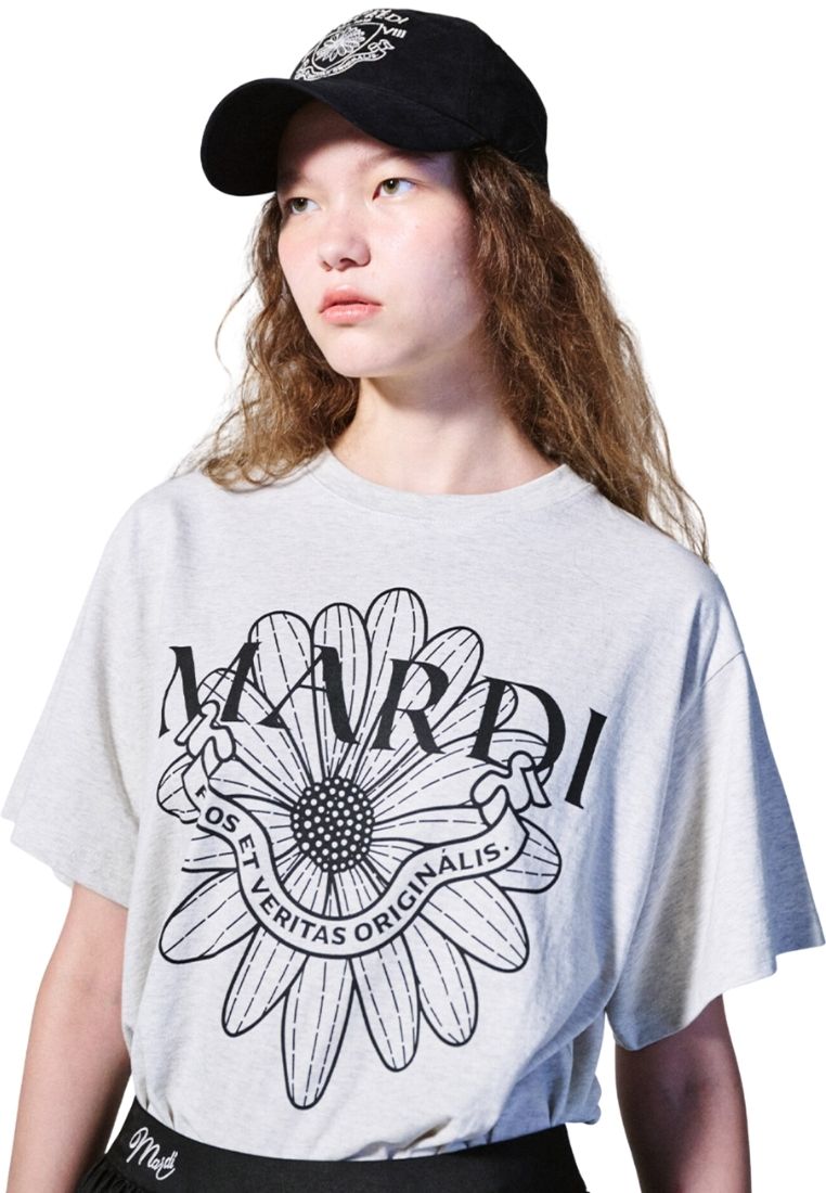 Tshirt Flower Mardi Alumni Oatmeal Black