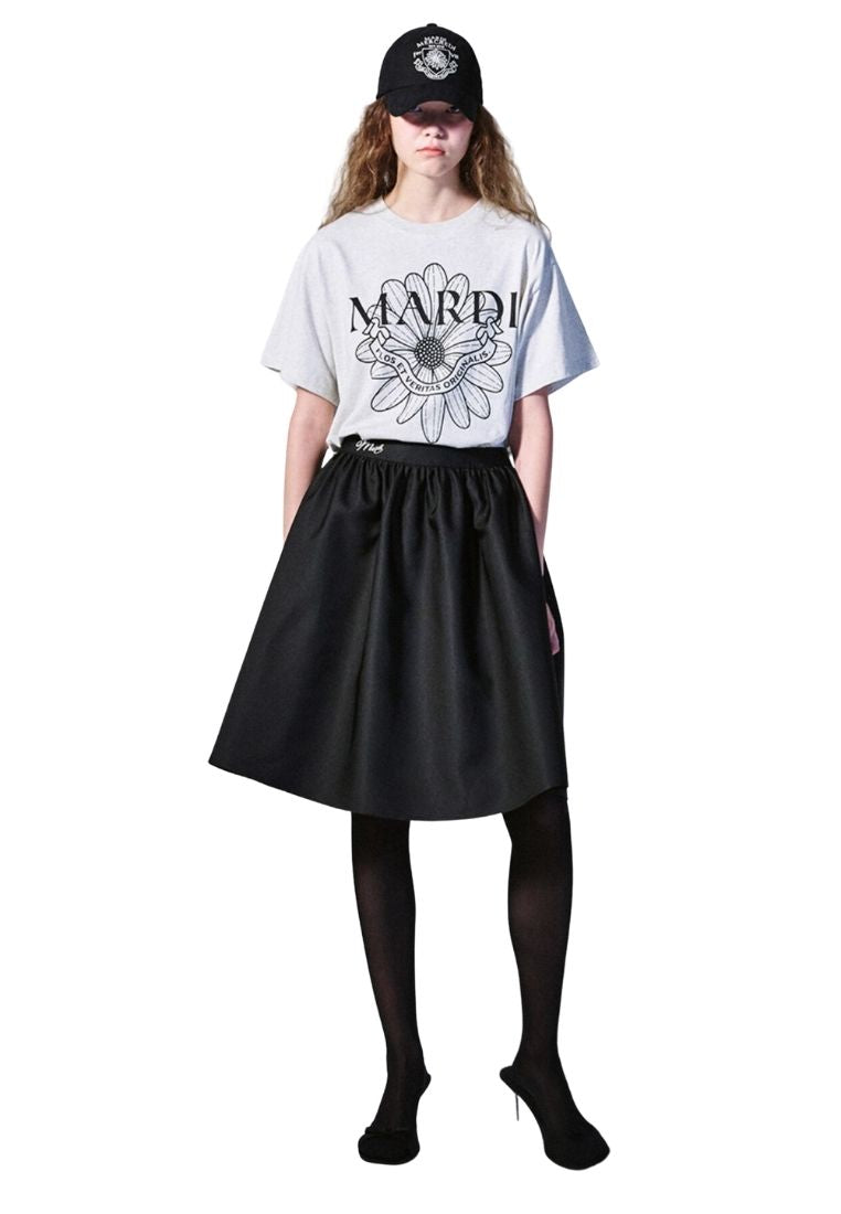 Tshirt Flower Mardi Alumni Oatmeal Black