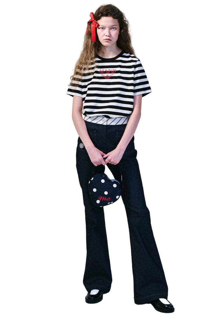 TShirt Stripe Alumni Classique Black Red