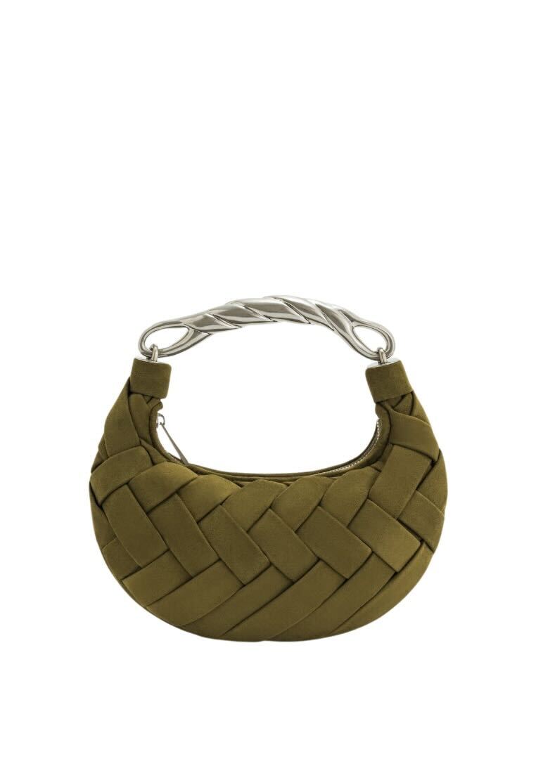 Orla Weave Handbag - Dark Olive