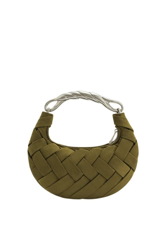 Orla Weave Handbag - Dark Olive