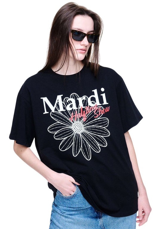 Unisex Tshirt FlowerMardi Halftime Show Black White