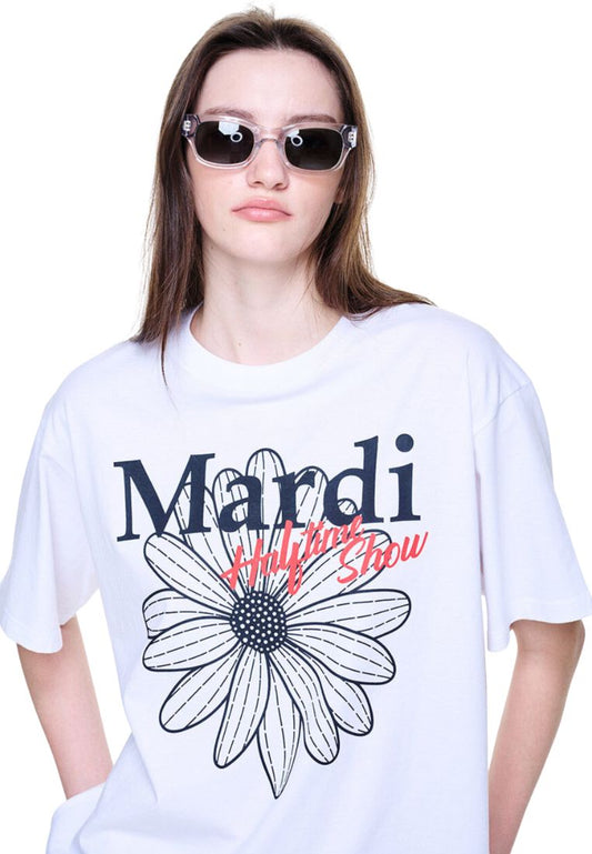 Unisex Tshirt FlowerMardi Halftime Show White Black