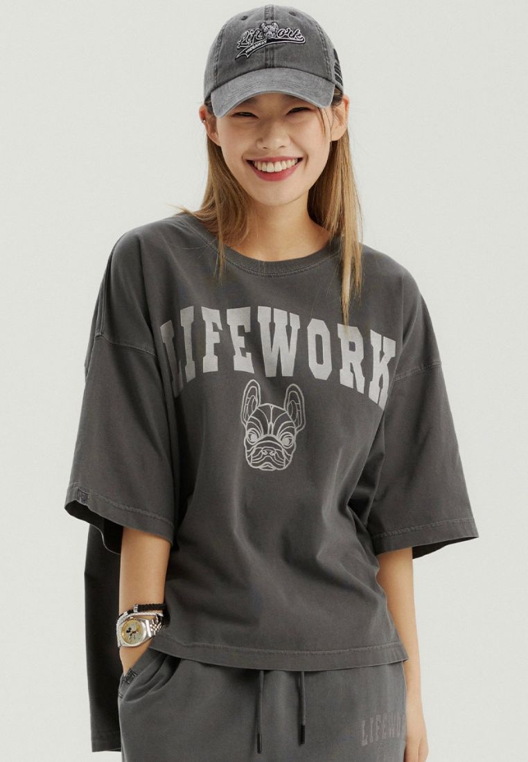 University Pigment T-Shirt Charcoal Grey