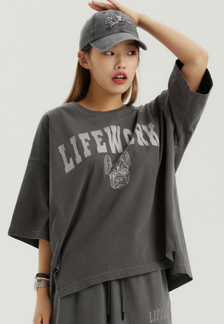 University Pigment T-Shirt Charcoal Grey