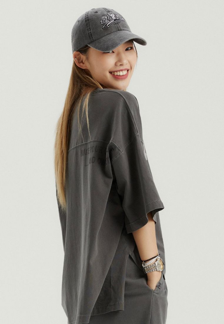 University Pigment T-Shirt Charcoal Grey