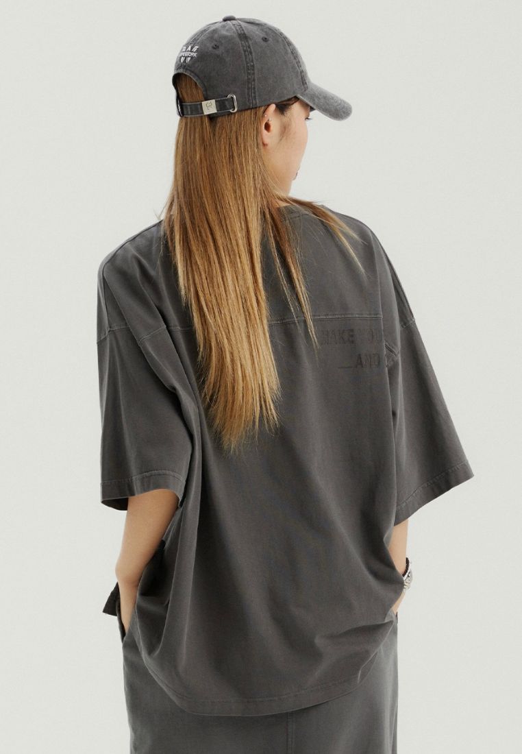 University Pigment T-Shirt Charcoal Grey