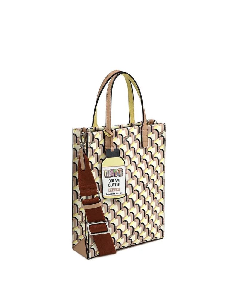 Cabas Monogram Tote M Cream Butter
