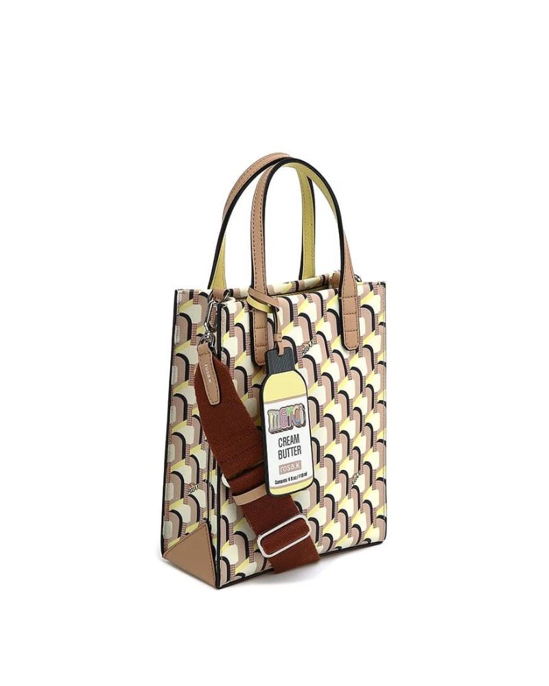 Cabas Monogram Tote M Cream Butter