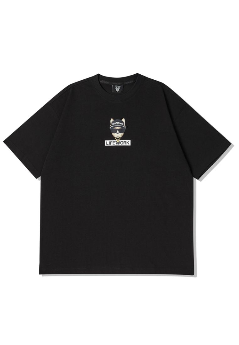 Checkerboard Hipdog Tee Black