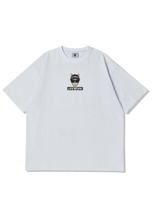 Checkerboard Hipdog Tee White