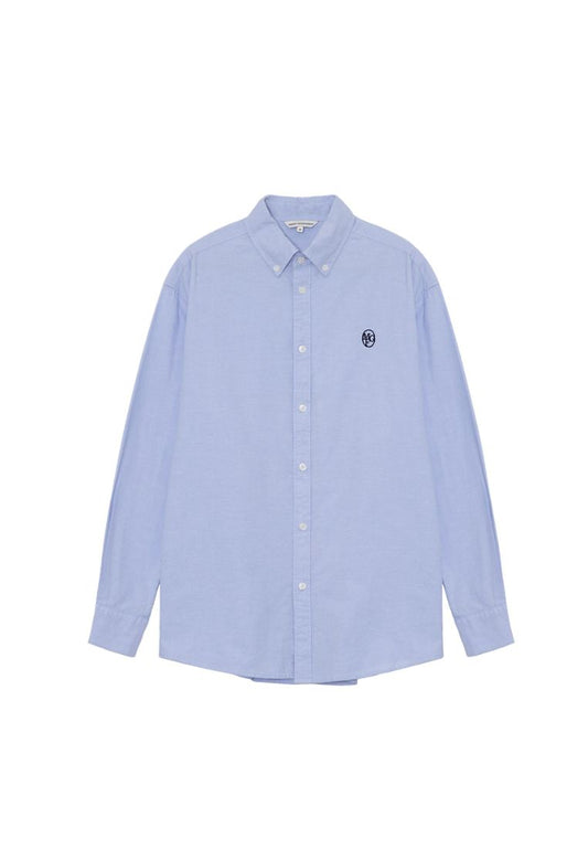 Embroidery Oxford Shirt Sky Blue