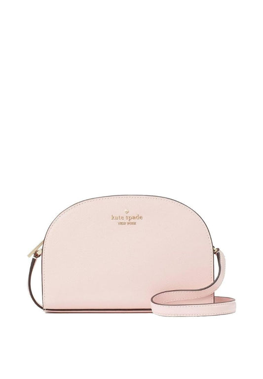 Perry Leather Dome Crossbody Chalk Pink
