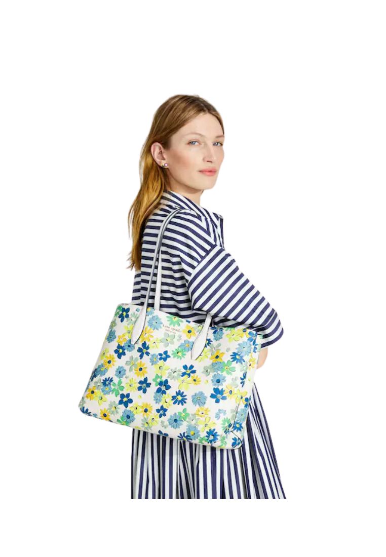 All Day Floral Medley Large Tote Parchment Multi