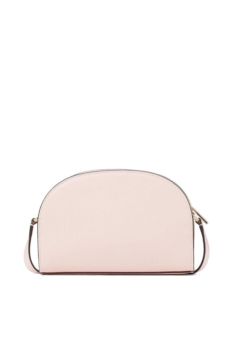 Perry Leather Dome Crossbody Chalk Pink