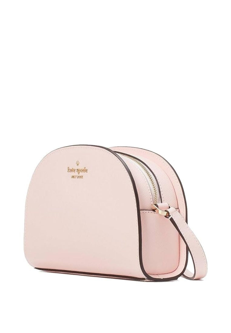 Perry Leather Dome Crossbody Chalk Pink