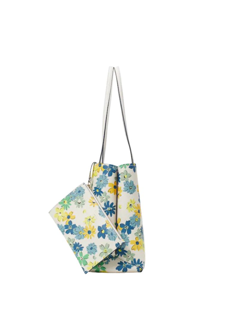 All Day Floral Medley Large Tote Parchment Multi