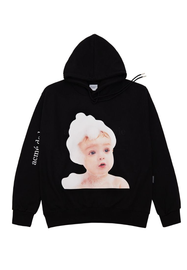 Baby Face Hoodie Black Bubble