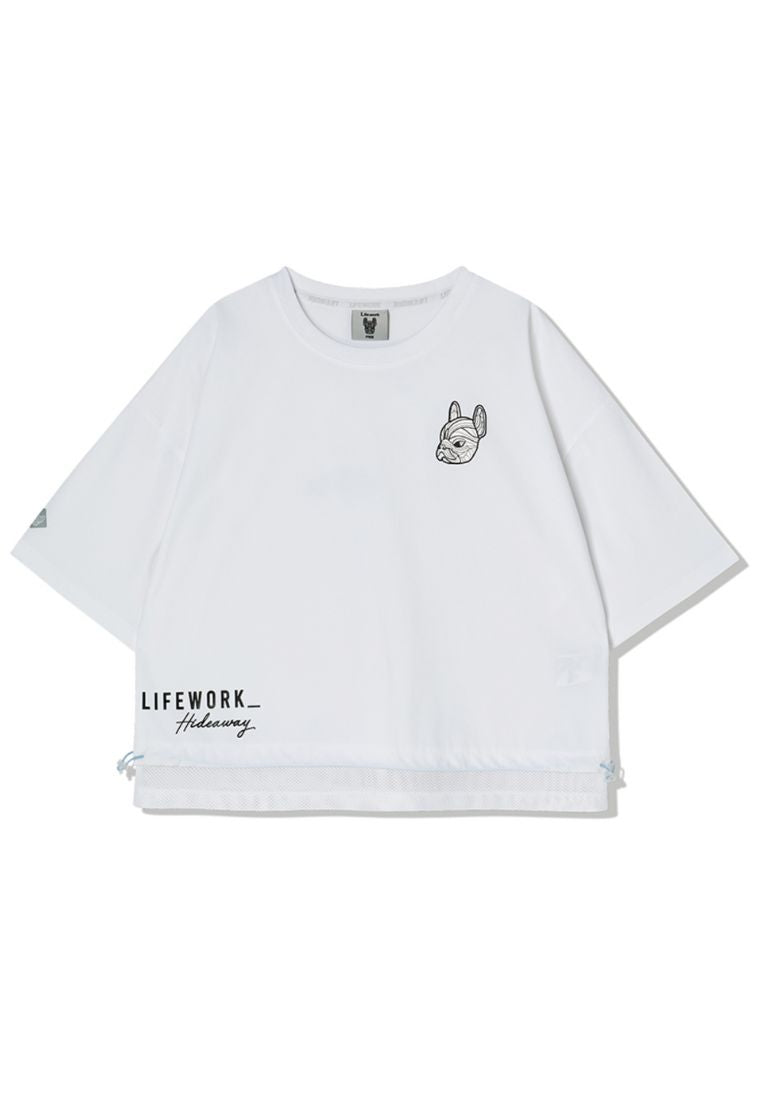 Venturi Mesh Layered Short Sleeve T-shirt White