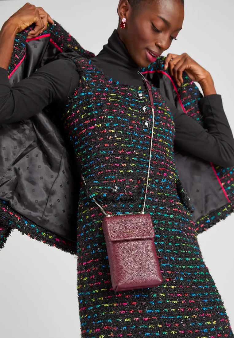 Veronica North South Crossbody Grenache