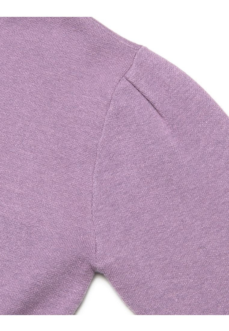W Classic Logo Crop Knit Light Purple