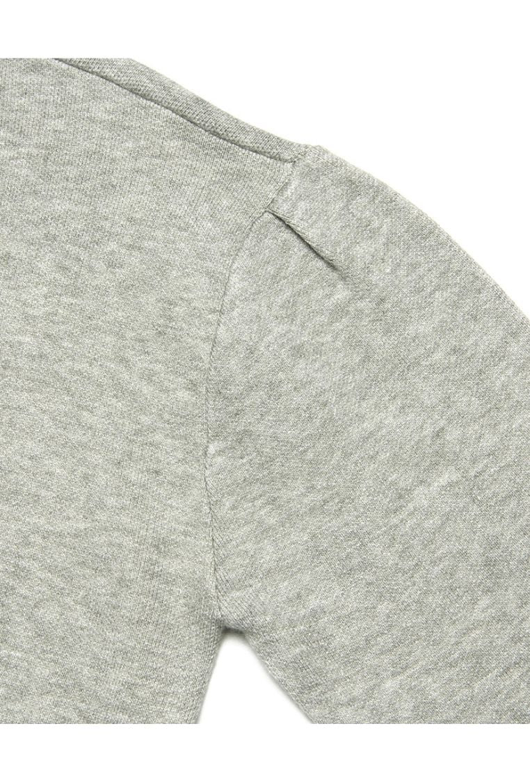 W Classic Logo Crop Knit Melange Gray