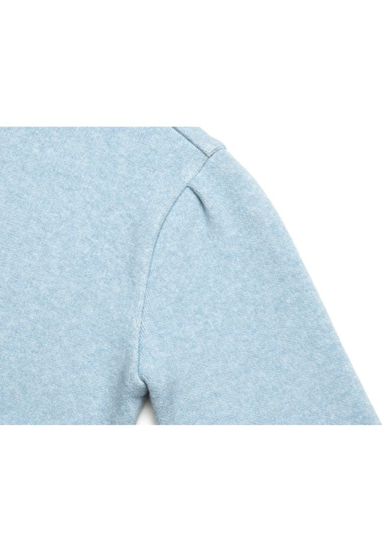 W Classic Logo Crop Knit Sky Blue