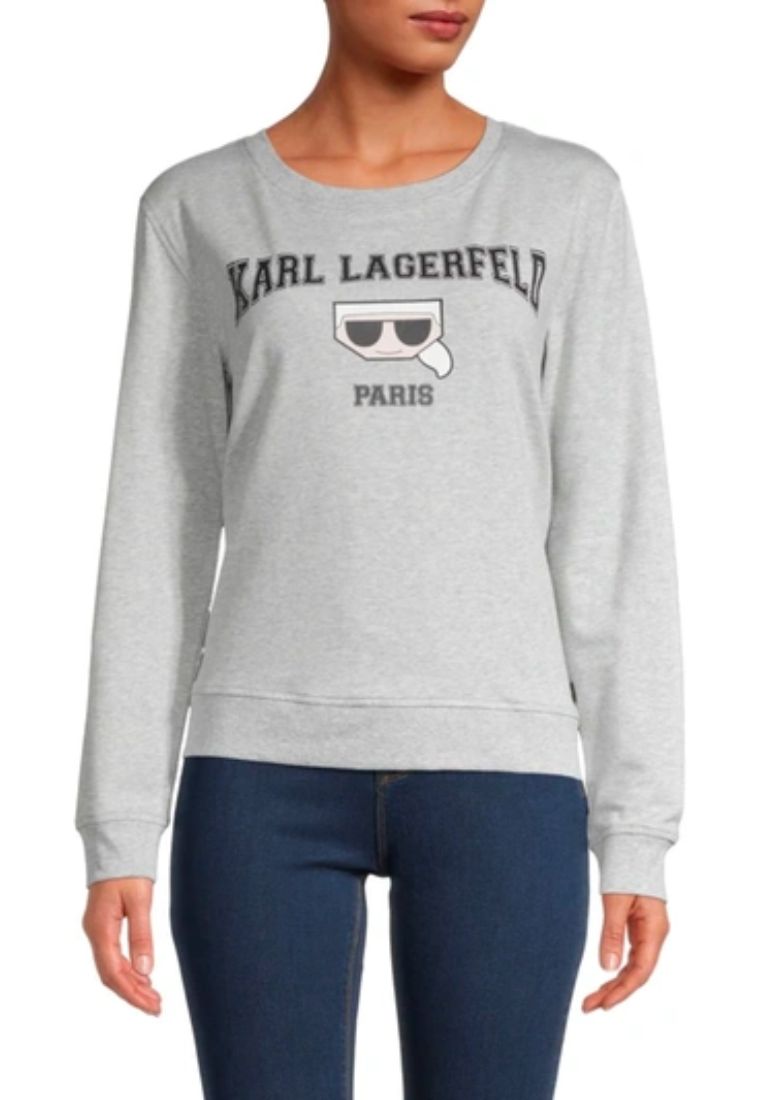 Collegiate Emoji Logo Sweatshirt In Grey