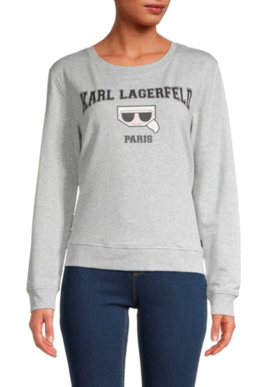 Collegiate Emoji Logo Sweatshirt In Grey
