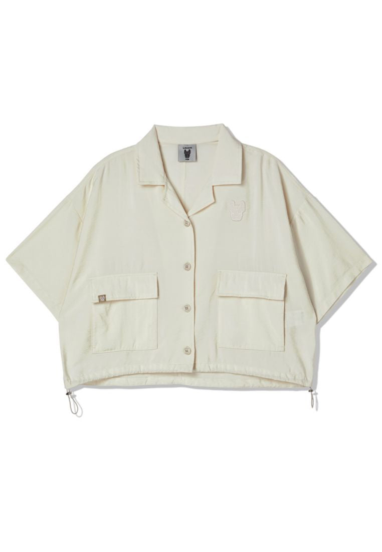 Woven Soft Open Collar Shirt Stone