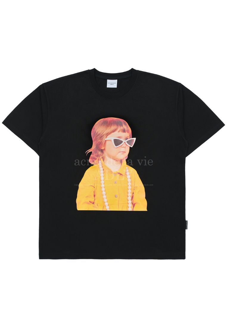 Yellow Shirt Short Sleeve T-Shirt Black