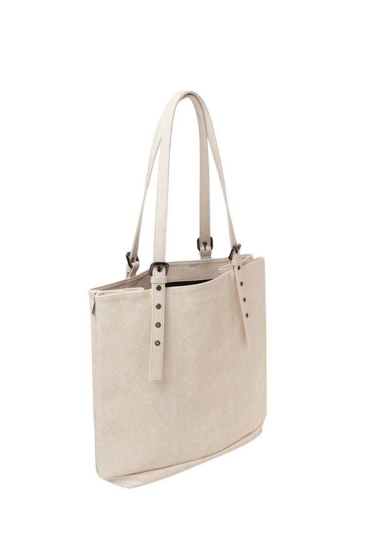 Zipper Shopper Bag L Savage Cream