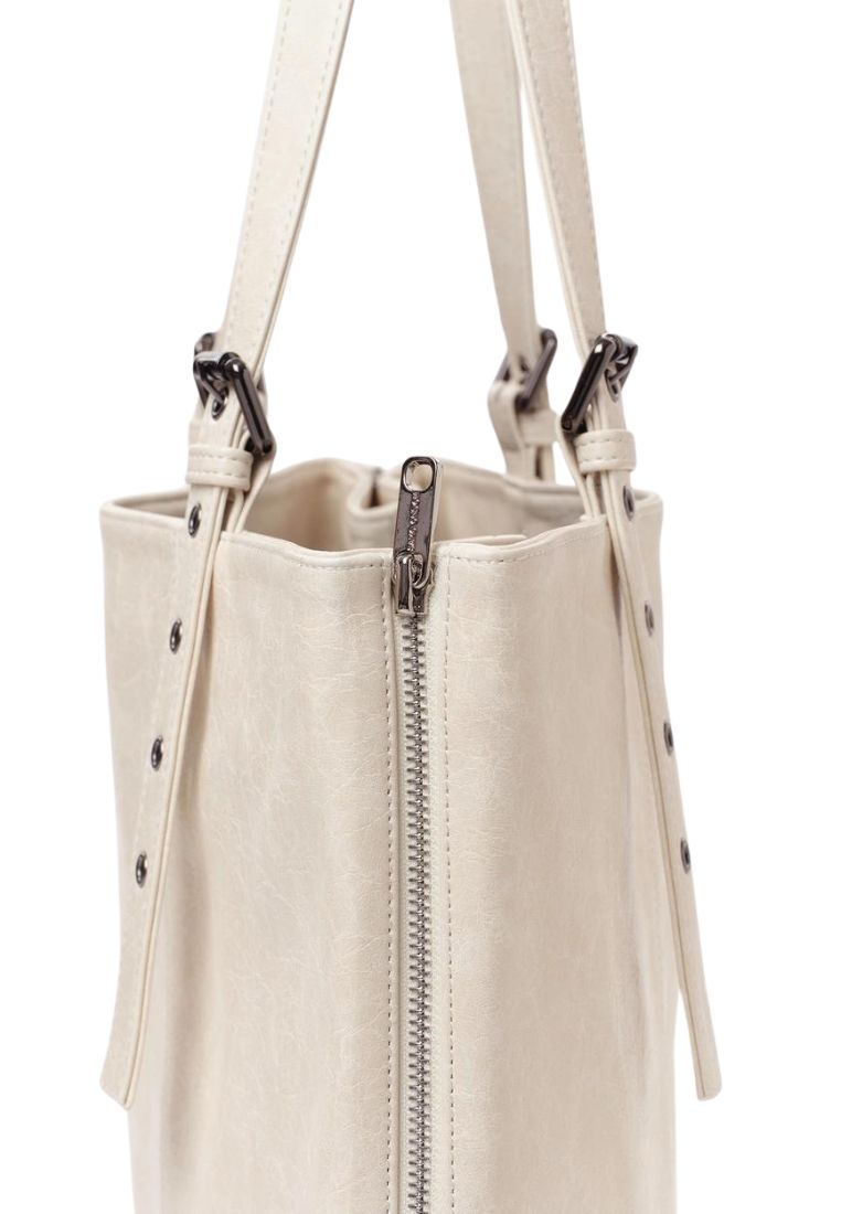 Zipper Shopper Bag L Savage Cream