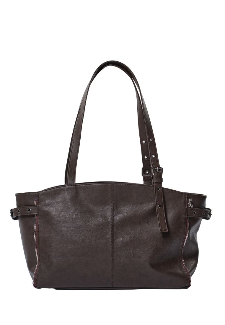 Zipper Shopper M Brushed Chocolate