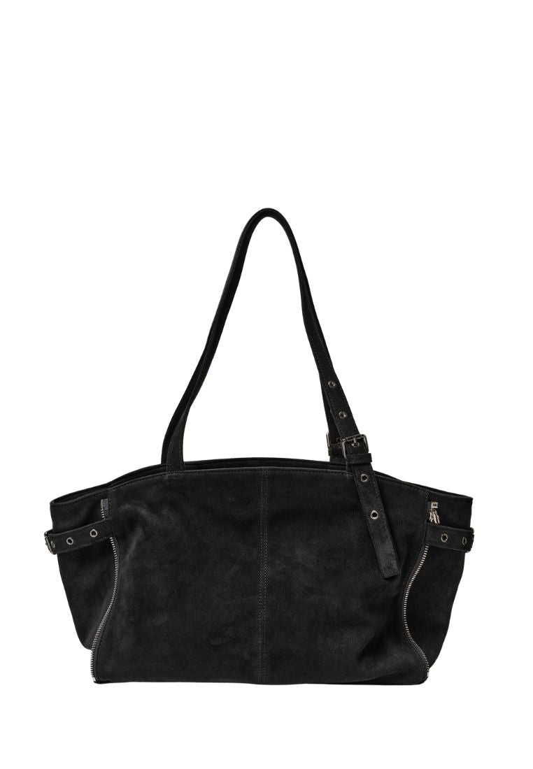 Zipper Shopper M Suede Black