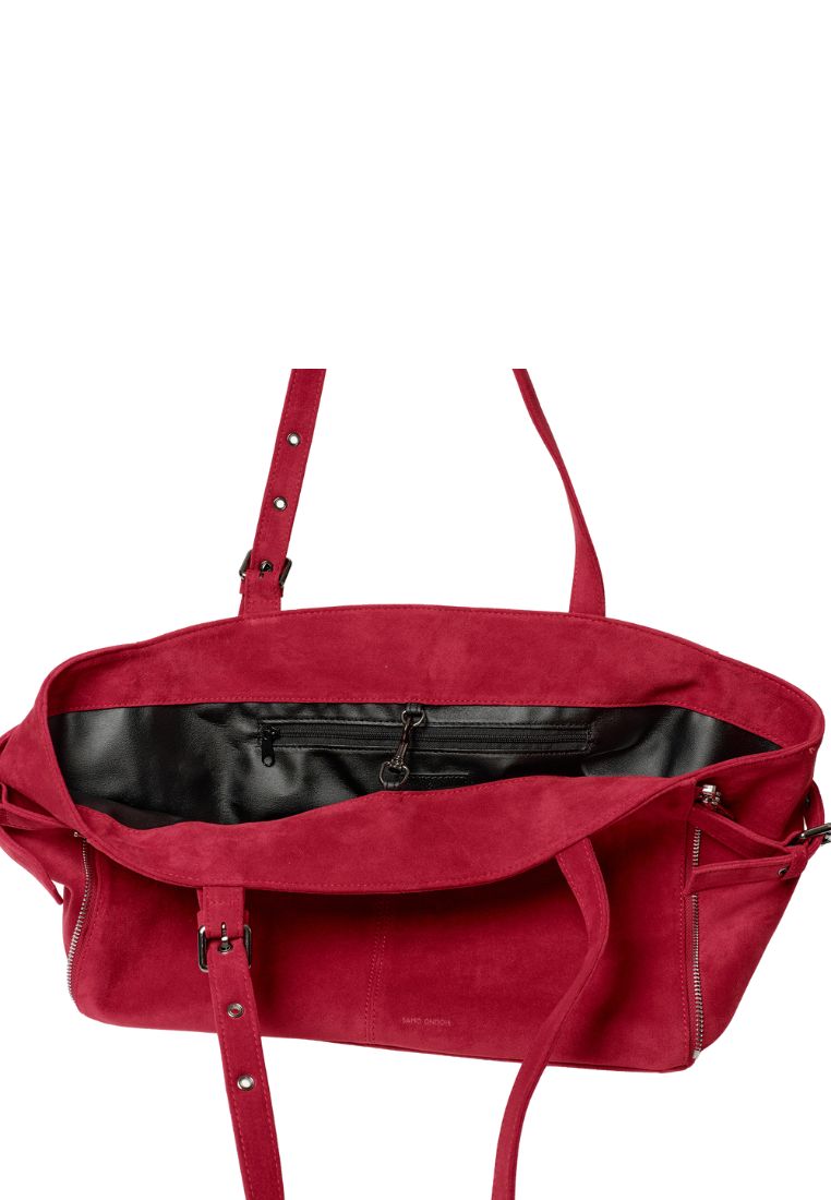 Zipper Shopper M Suede Red