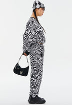 Jacquard Monogram Hobo Bag Black