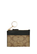 Mini Skinny Id Case In Signature Canvas Khaki Amazon Green
