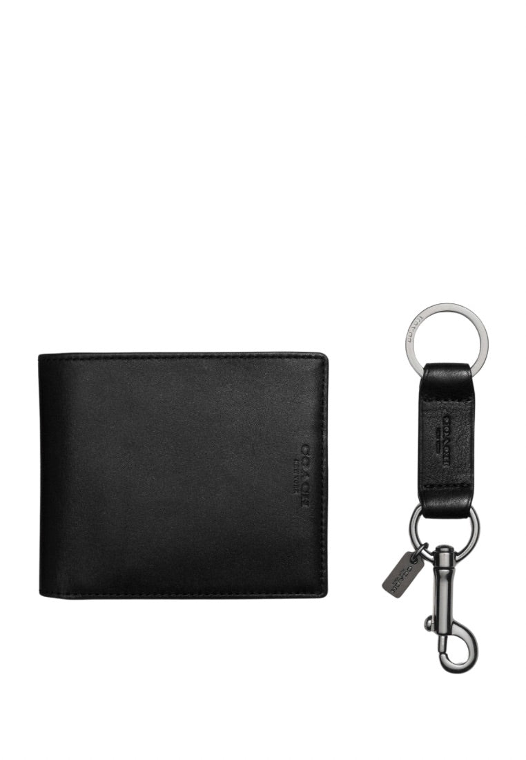Boxed 3 In 1 Wallet Gift Set Black