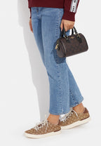 Mini Rowan Crossbody In Signature Canvas Brown Black