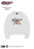 The Powerpuff Girls x Acmedelavie Logo Crop Sweatshirt Cream