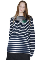 Tshirt Long Sleeve Stripe Navy Green