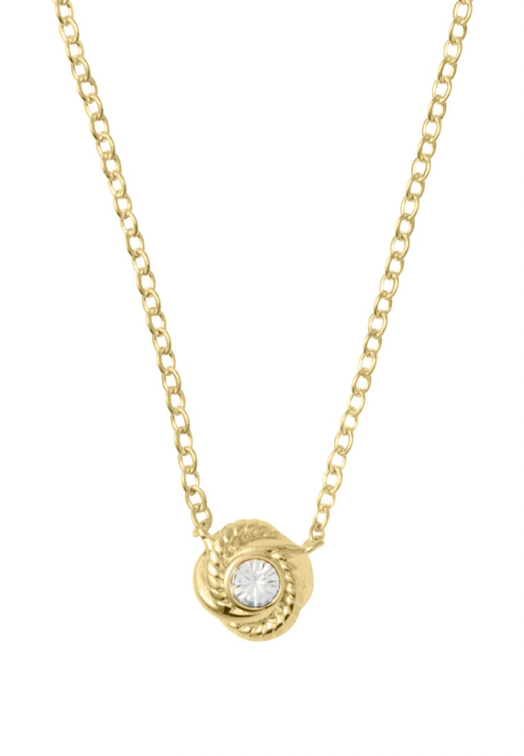 Infinity And Beyond Knot Mini Pendant Necklace Gold